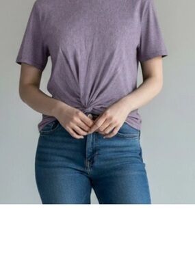 NWT Lululemon Purple Crescent  Tee Silver Short Sleeve  Yoga Top 4